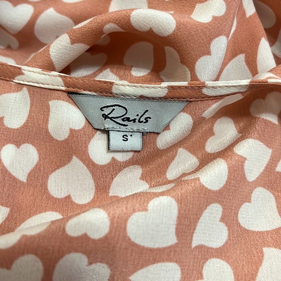 Rails Leanne Sweehearts Print Silk Wrap Dress - Picture 14 of 16